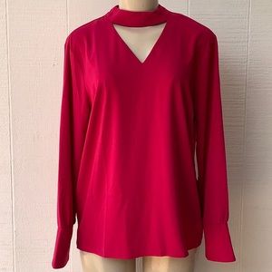 Simply Styled Petite Long-sleeve Blouse V-Front